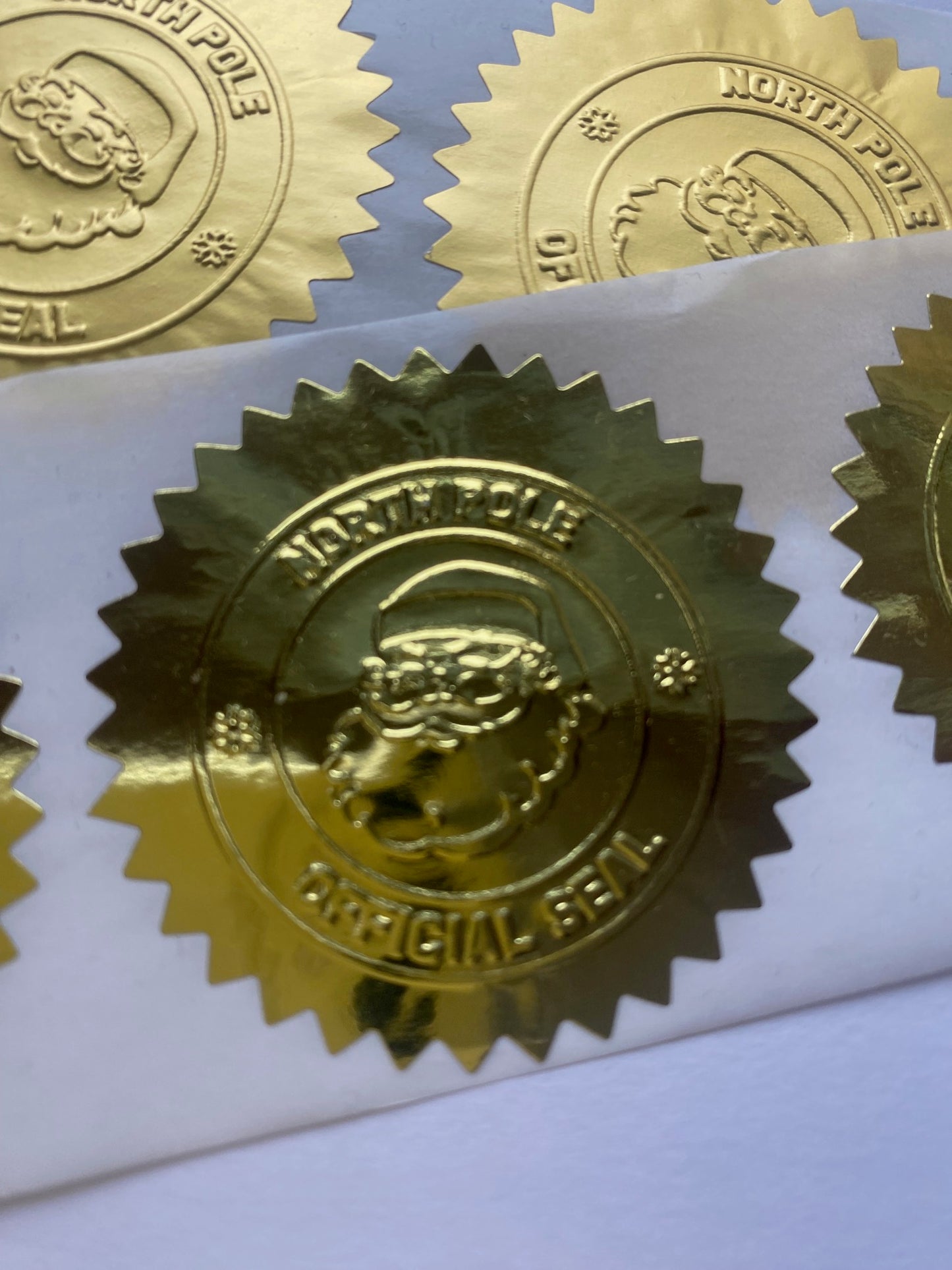 North Pole Official Seal Santa Stickers