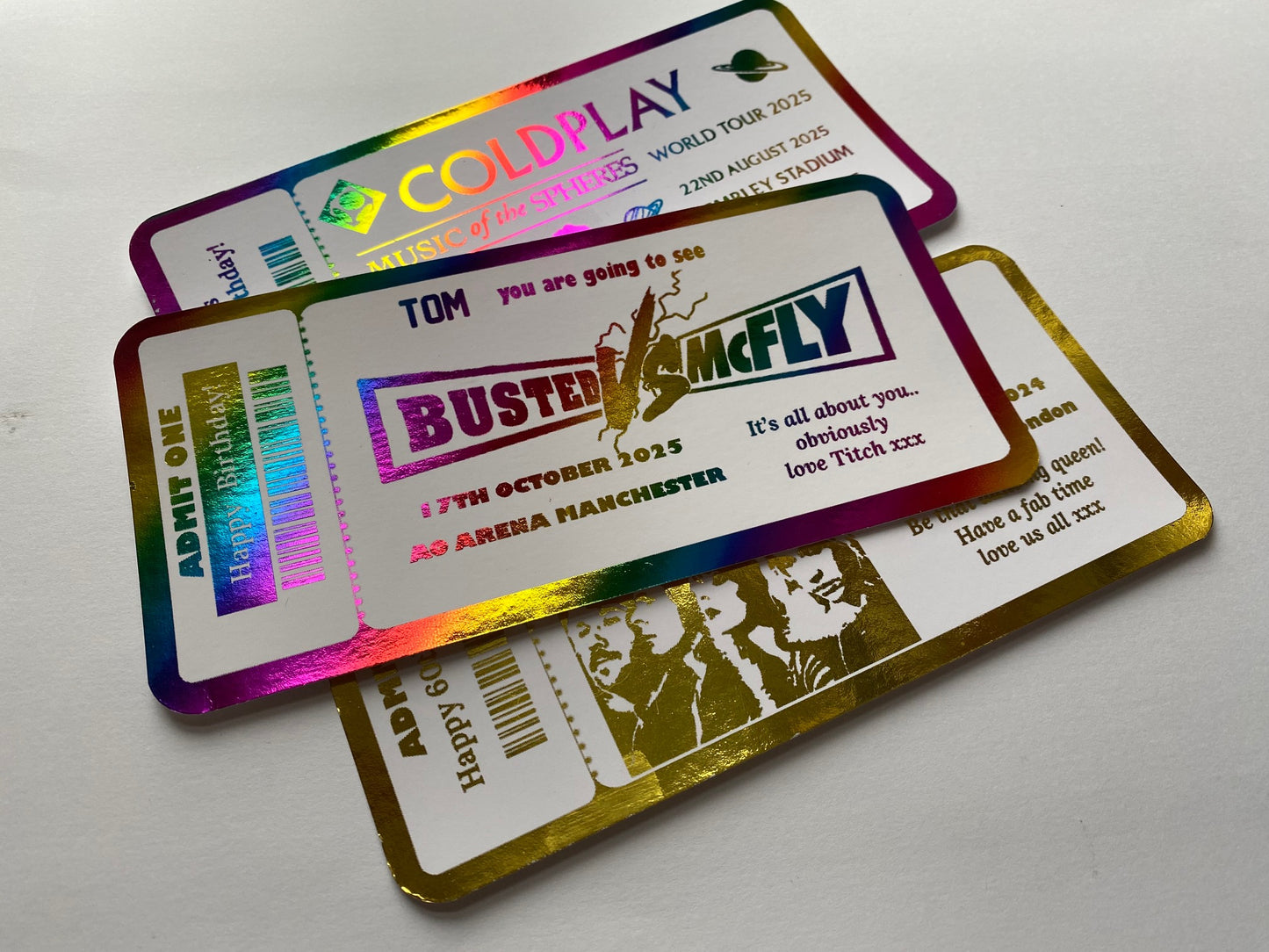 Personalised Concert Foil Ticket
