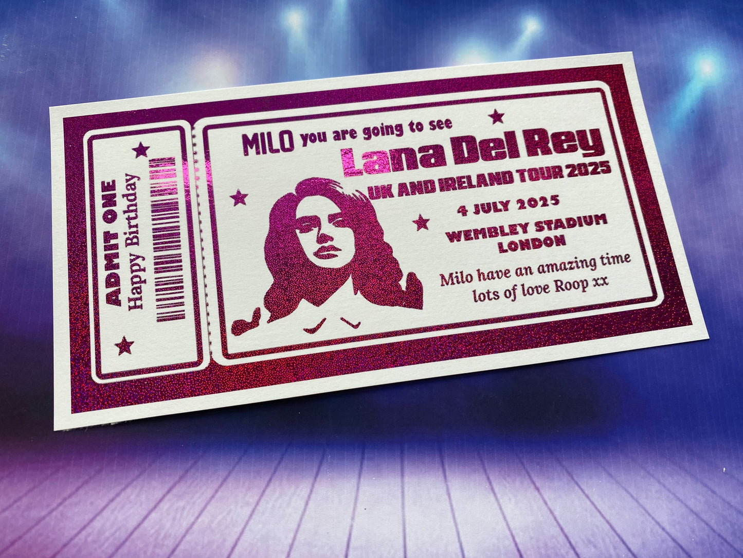 Lana Del Rey Concert Foil Ticket