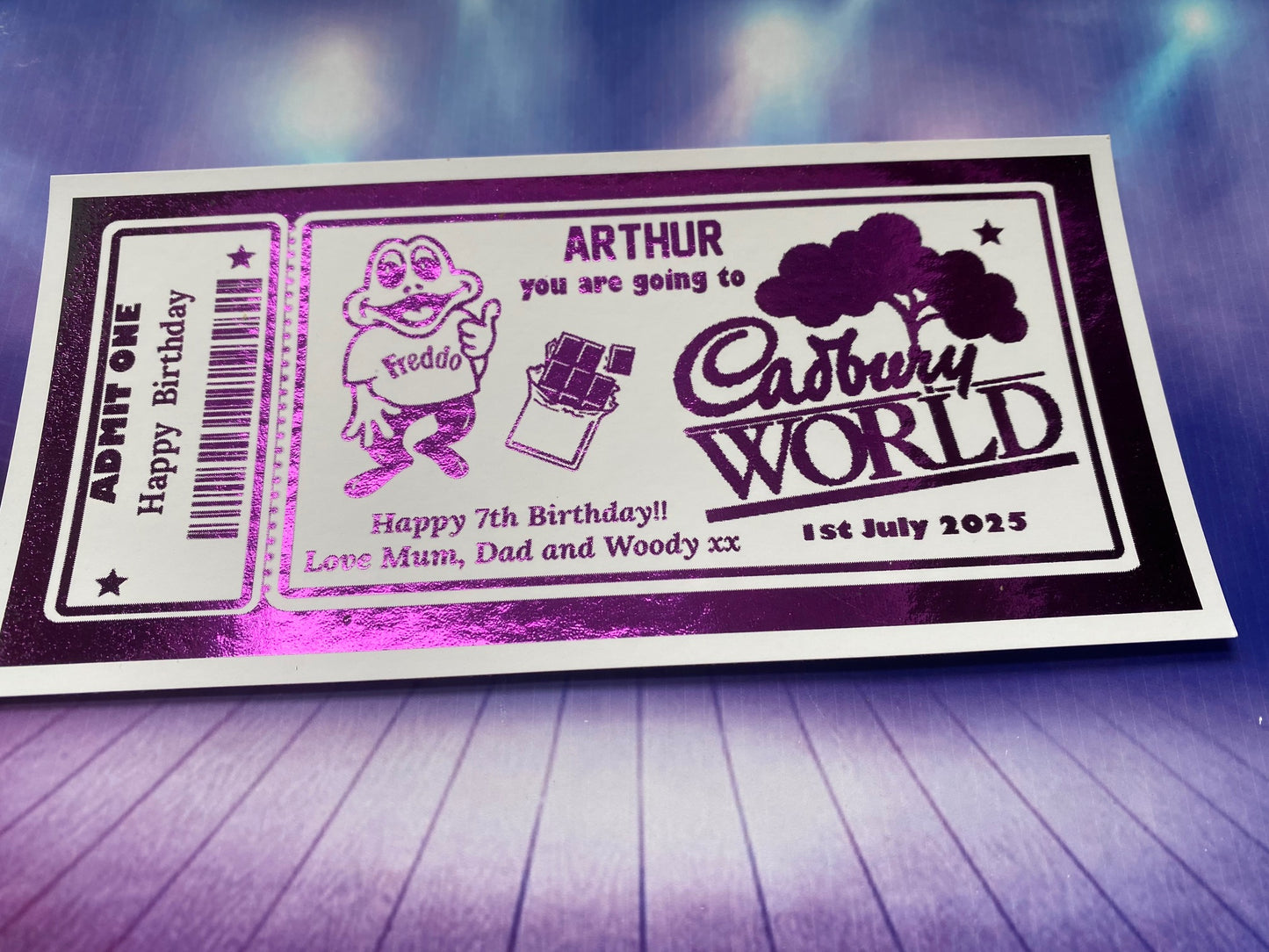 Cadbury World Surprise Trip Foil Gift Ticket