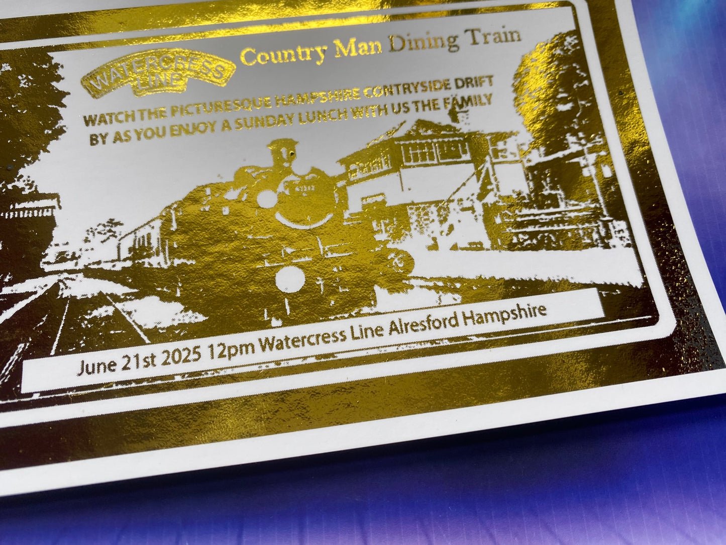 Train Ride Day Out Surprise Trip Foil Gift Ticket