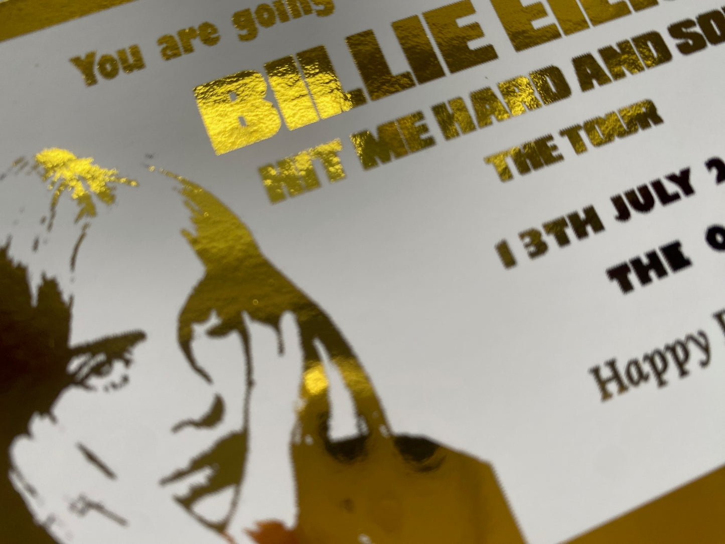 Billie Eilish Concert Foil Ticket