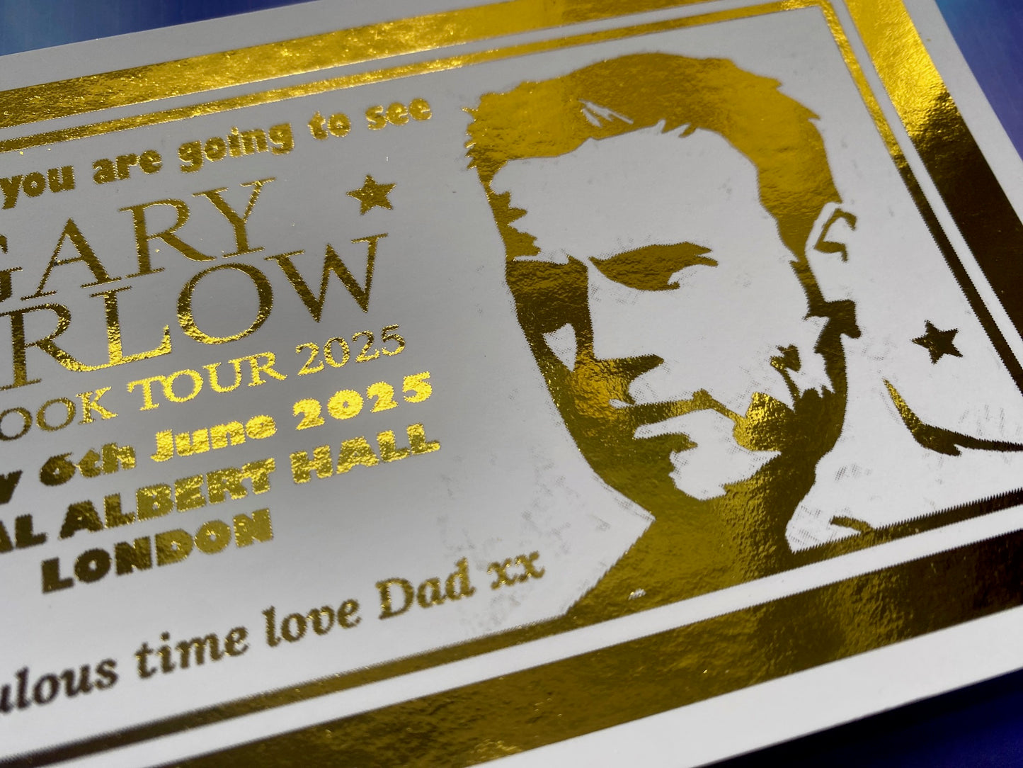 Gary Barlow Concert Foil Ticket