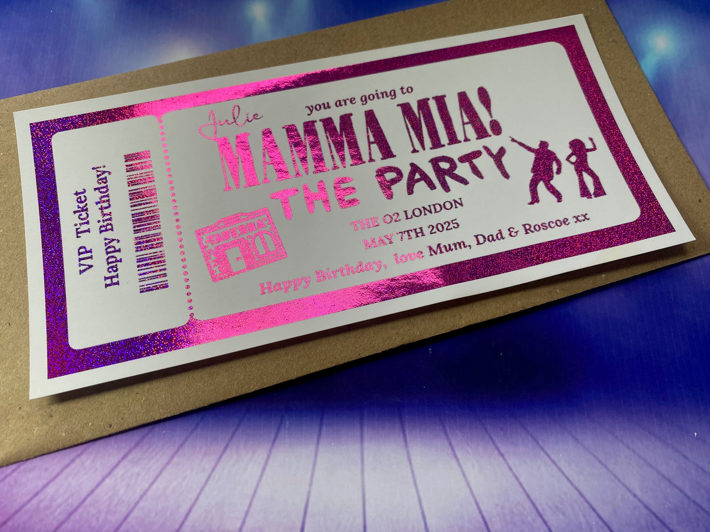 Mamma Mia The Party Surprise Foil Gift Ticket