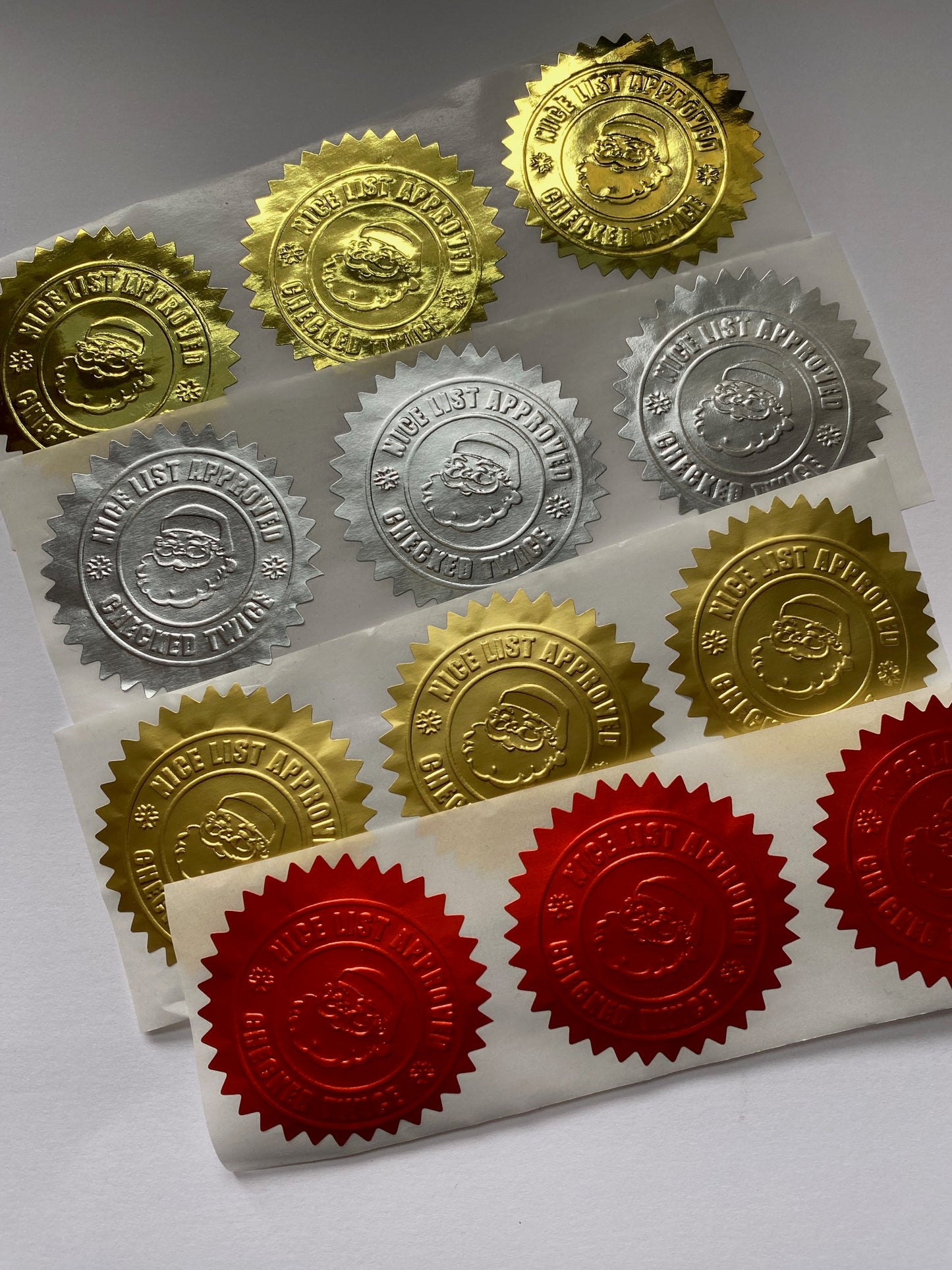 Santa Nice List Seals