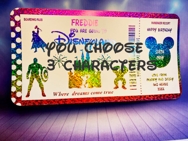 Disneyland / Disneyworld Souvenir Foil Ticket