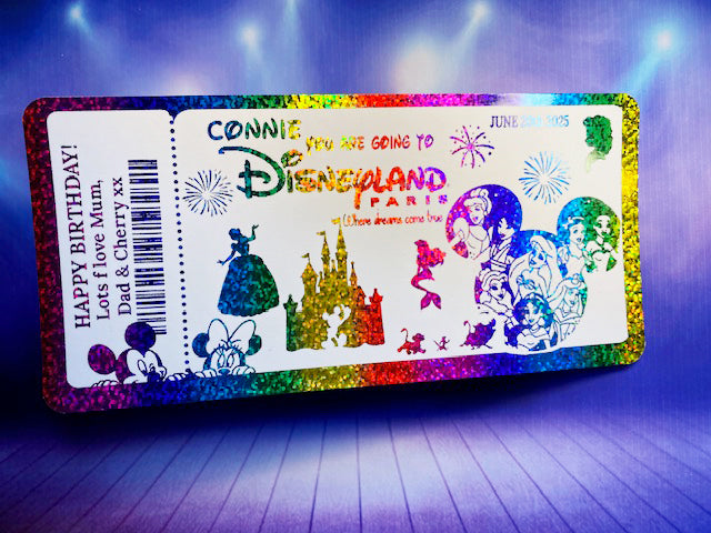 Disneyland / Disneyworld Souvenir Foil Ticket