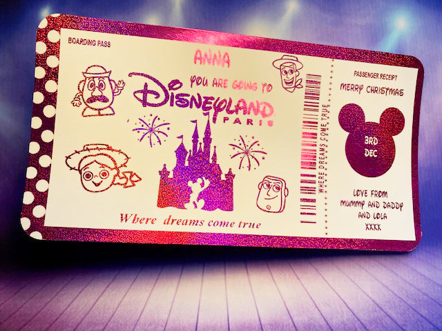 Disneyland / Disneyworld Souvenir Foil Ticket