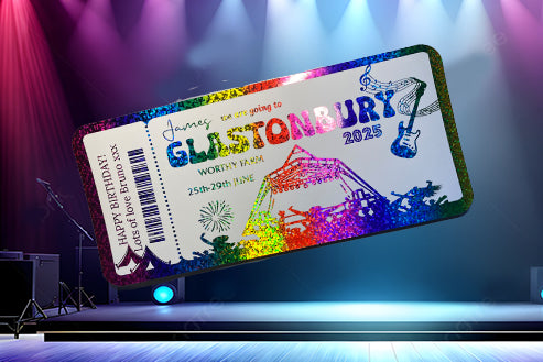 Personalised Foil Festival Gift Ticket