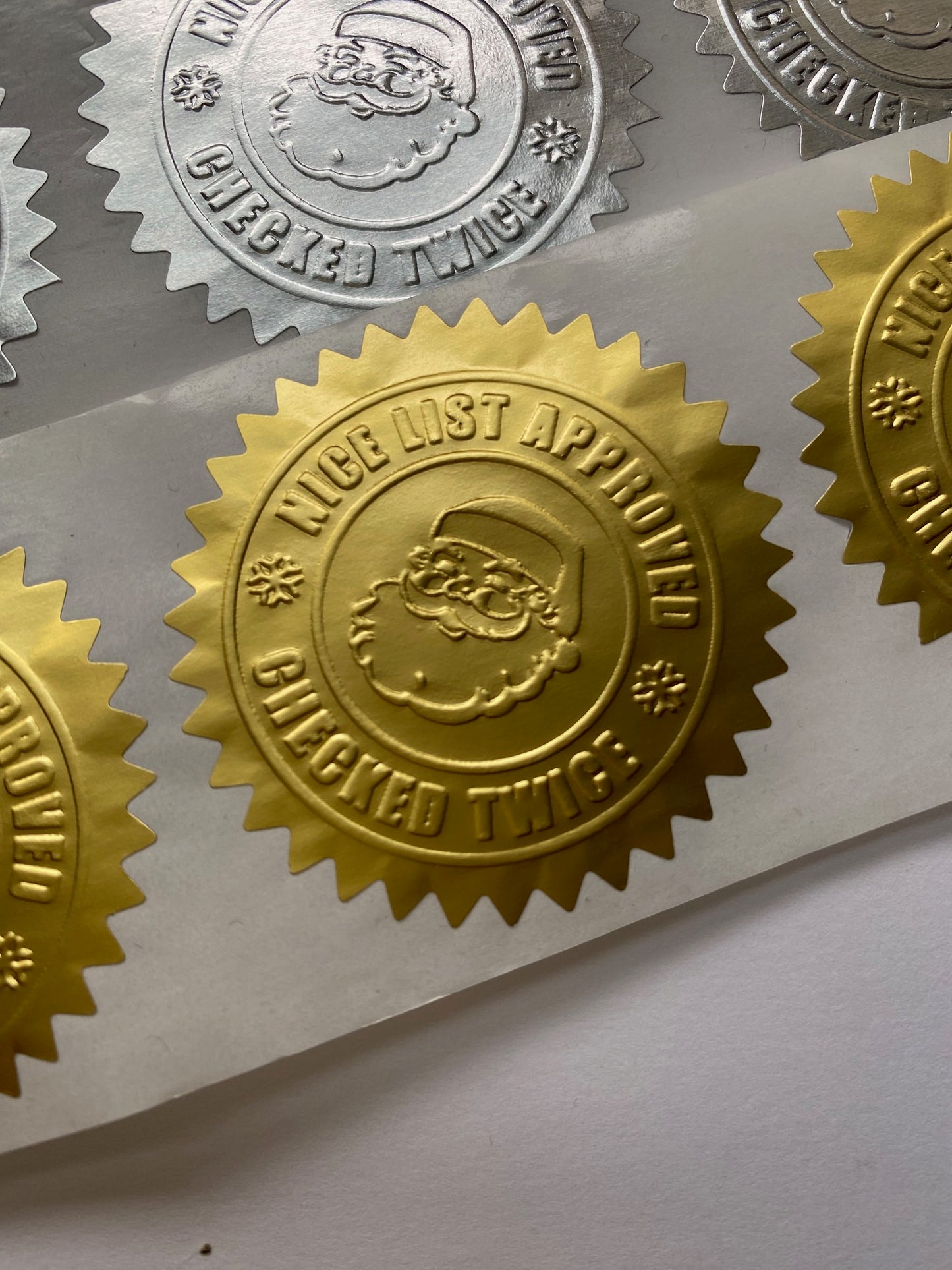 Matte gold nice list seal