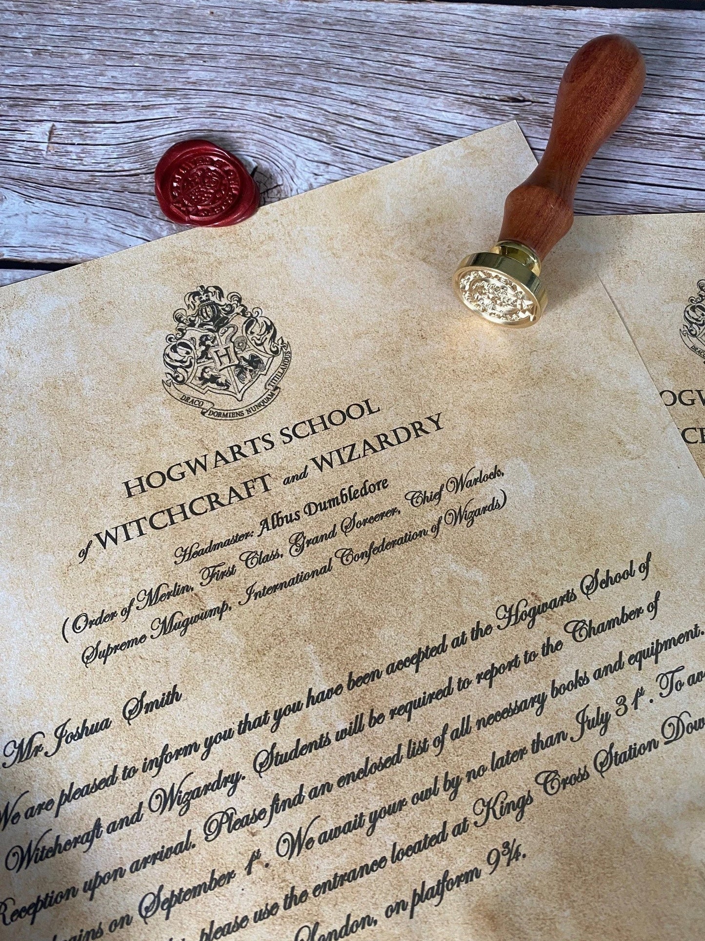 Harry Potter Hogwarts Acceptance Letter