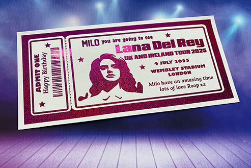 Lana Del Rey Concert Foil Ticket