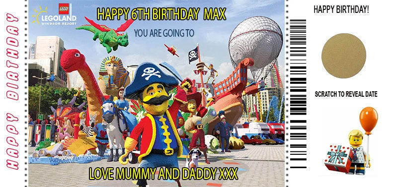 Legoland Personalised Gift Ticket