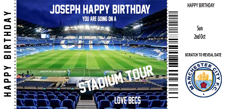 Football Stadium Tour Gift Ticket