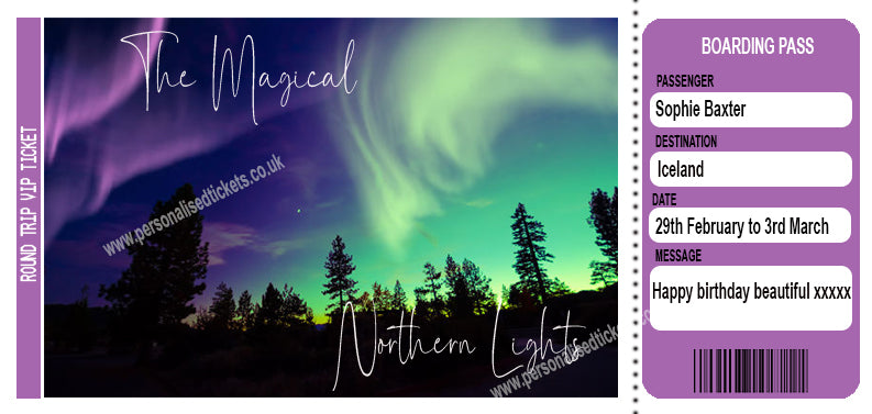Northern Lights Gift Ticket