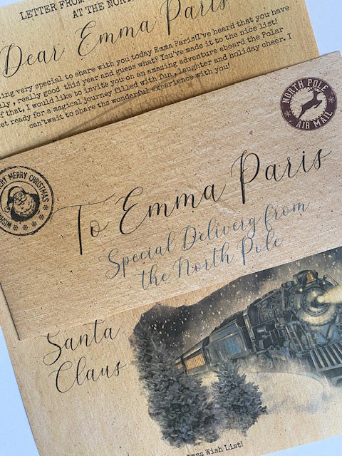 Personalised Polar Express Invitation letter