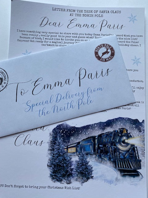 Personalised Polar Express Invitation letter