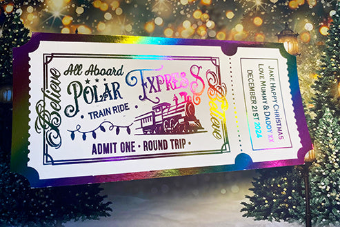 Personalised Polar Express Foil Ticket