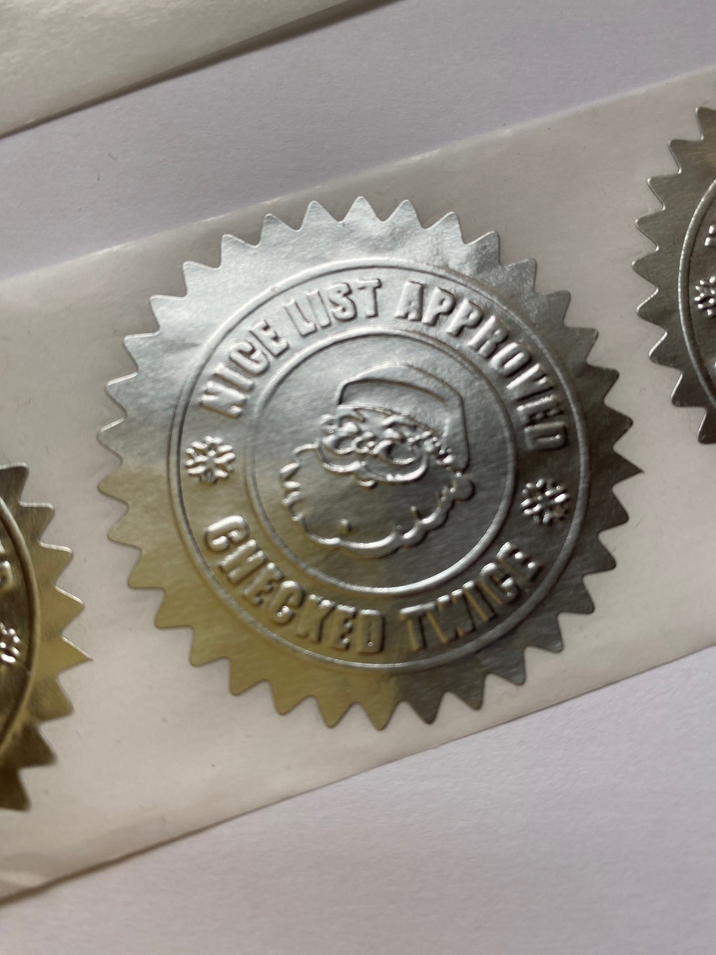 Silver Nice List Seal