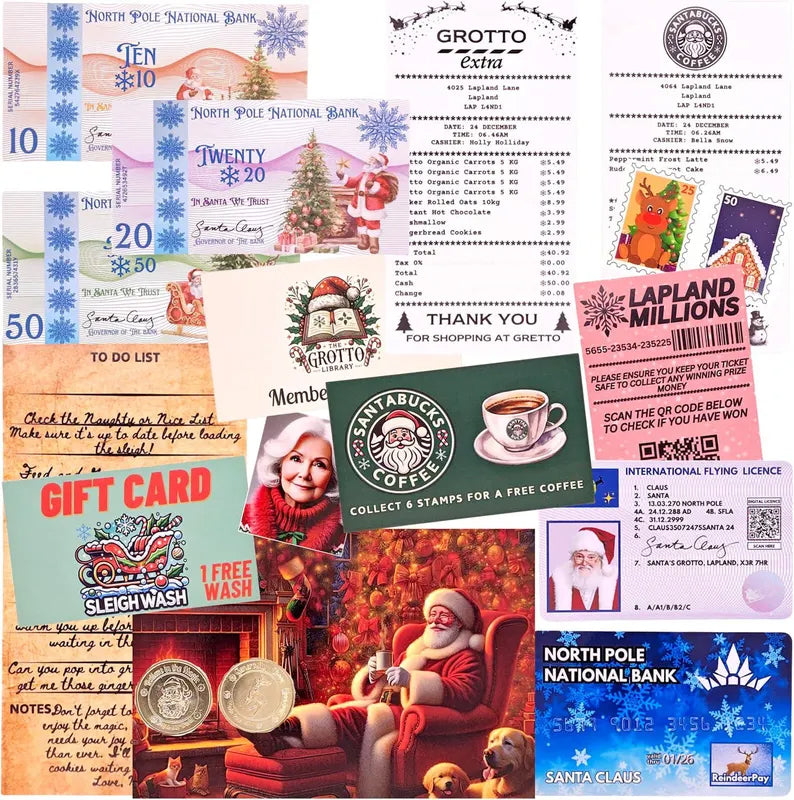 Lost Contents of Santa's Wallet