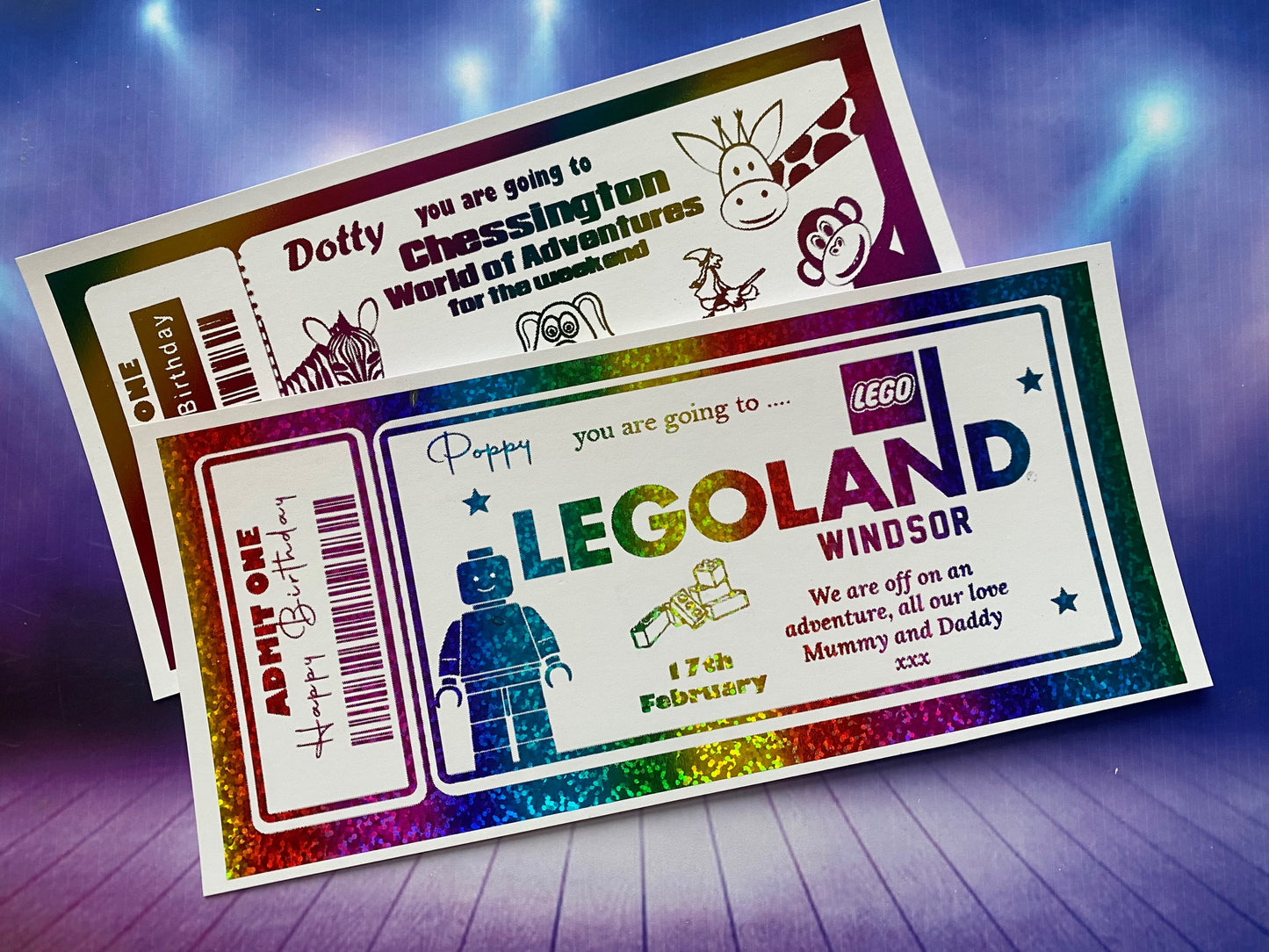 Personalised Legoland Surprise Trip Gift Ticket in Foil