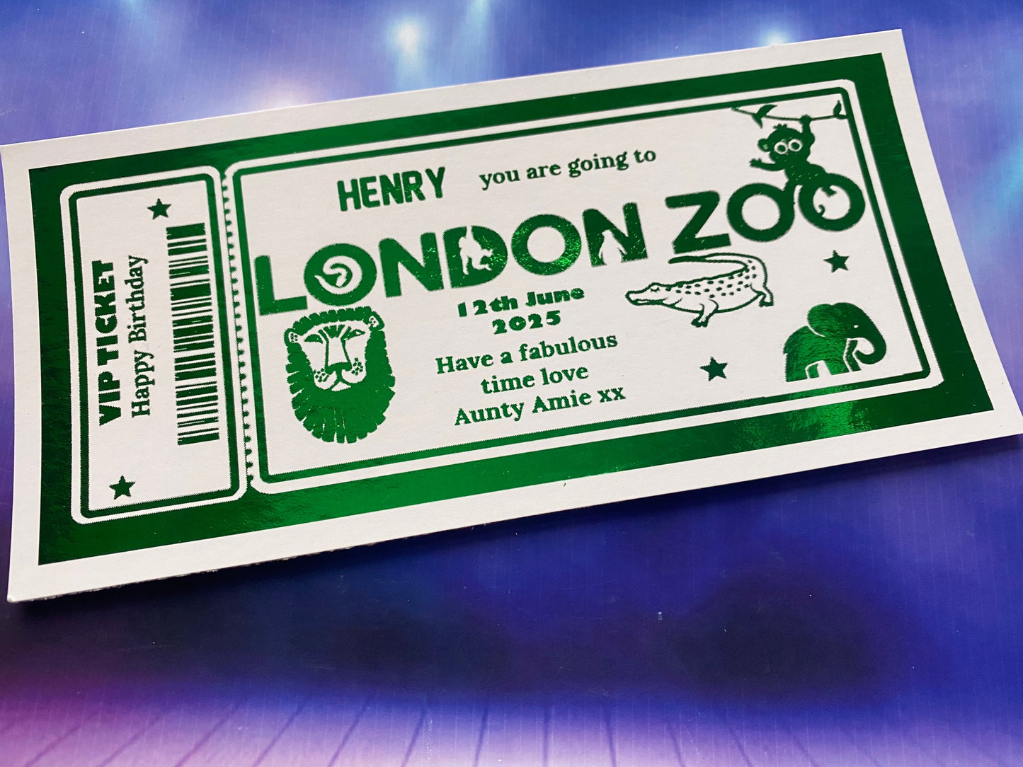 Personalised Theme Park Gift Ticket