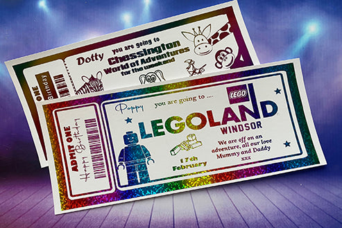 Personalised Legoland Surprise Trip Gift Ticket in Foil