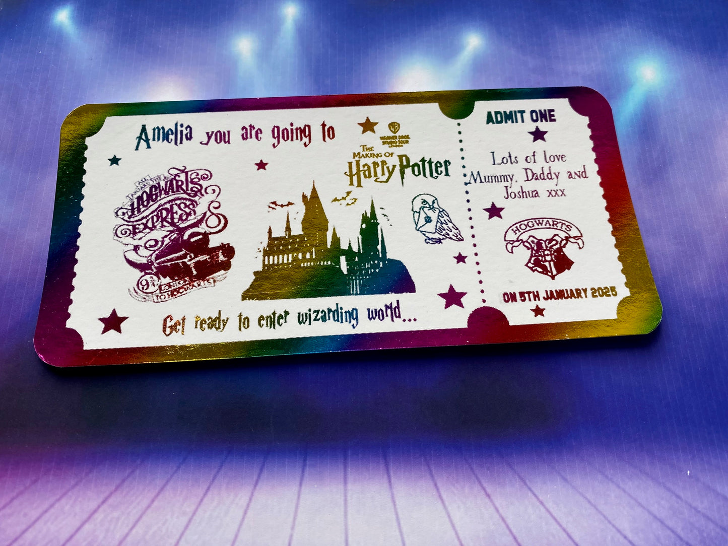 Harry Potter Studios Tour Gift Surprise Ticket