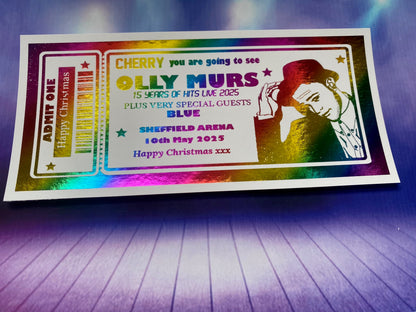 Olly Murs  Concert Foil Ticket