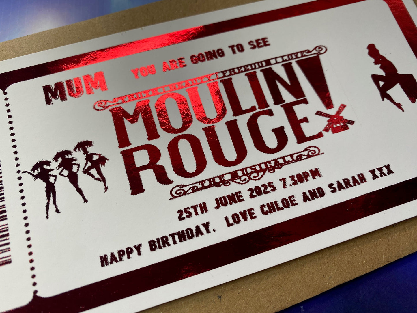 Moulin Rouge Theatre  Surprise Foil Gift Ticket