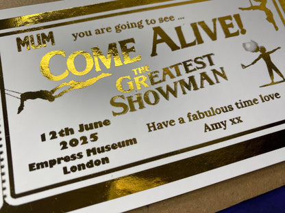 Come Alive Theatre  Surprise Foil Gift Ticket