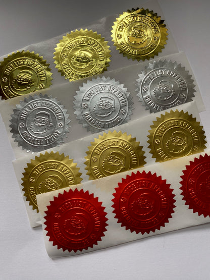 Santa Nice List Seals