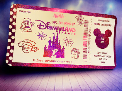 Disneyland / Disneyworld Souvenir Foil Ticket