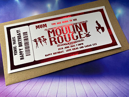 Moulin Rouge Theatre  Surprise Foil Gift Ticket