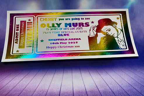 Olly Murs  Concert Foil Ticket