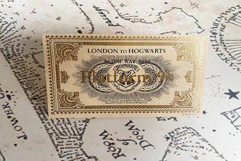 9 3/4 Platform ticket to Hogwarts