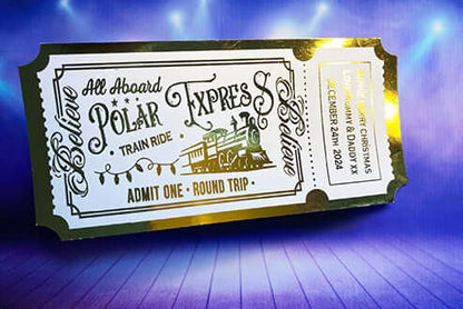 Personalised Polar Express Foil Ticket