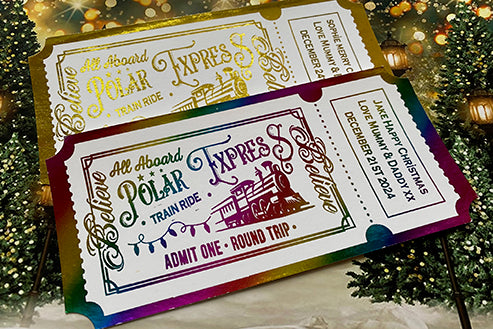 Personalised Polar Express Foil Ticket