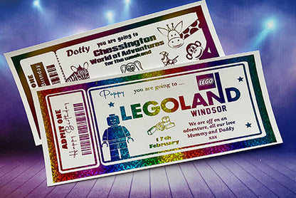 Personalised Legoland Surprise Trip Gift Ticket in Foil